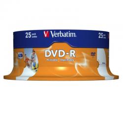 DVD-R Verbatim Imprimible 16X/ Tarrina-25uds - Imagen 1