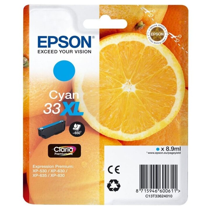 Ciano Cartuccia Inchiostro Epson 33Xl