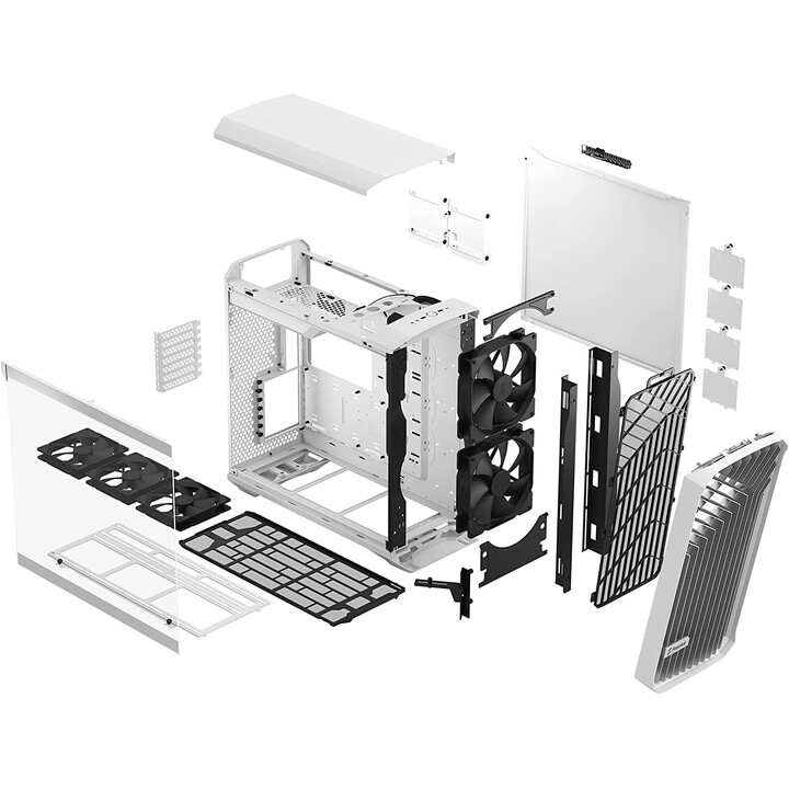 Fractal Design Torrent Branco TG Clear Tint (com janela de vidro, caixa de torre grande)
