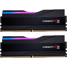 Kit G.Skill Trident Z5 RGB DIMM 32 Go en noir (2x16 Go, DDR5-5600, CL40-40-40-76, ECC intégré)