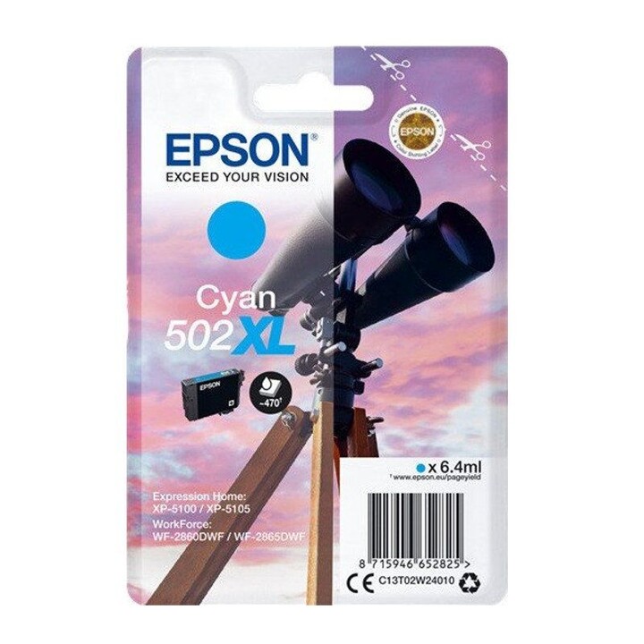 CARTUCCIA INCHIOSTRO Epson 502XL - CIAN (6.4 ML) - BINOCOLO