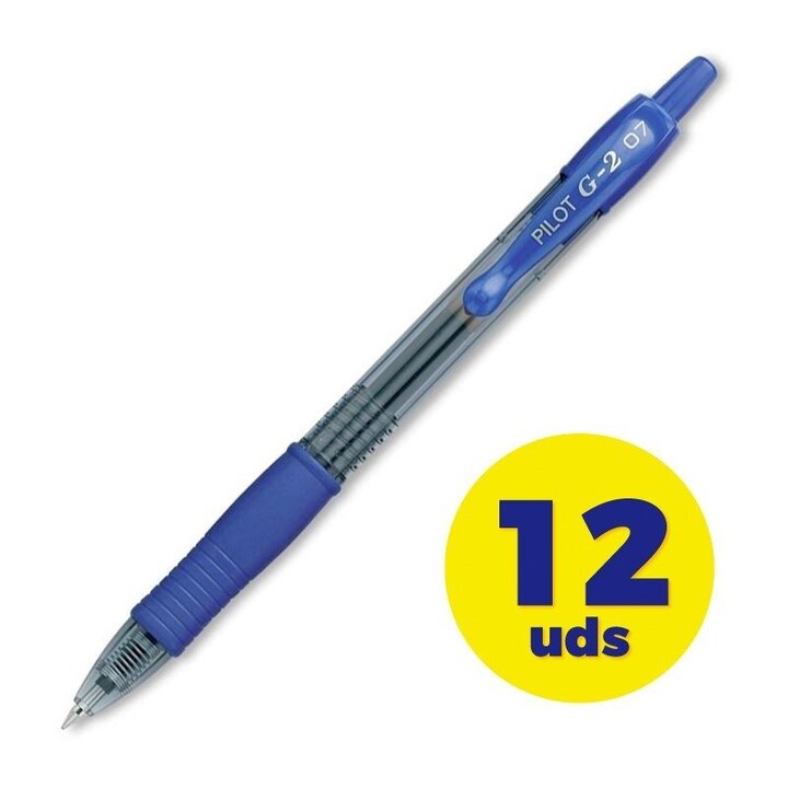 Pilot G-2 Retractable Gel Ink Pen Box / 12 units / Blue