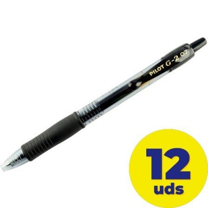 Pilot G-2 Retractable Gel Ink Pen Box / 12 units / Black
