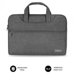 Maletín Subblim Business Laptop Sleeve para Portátiles hasta 15.6'/ Cinta para Trolley/ Gris - Imagen 1