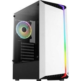 Caixa para jogos Aerocool Bionic V2 RGB / Branco Mid Tower