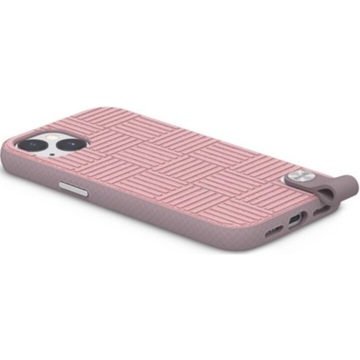 Moshi Altra textured case for iPhone 13 with wrist strap pink