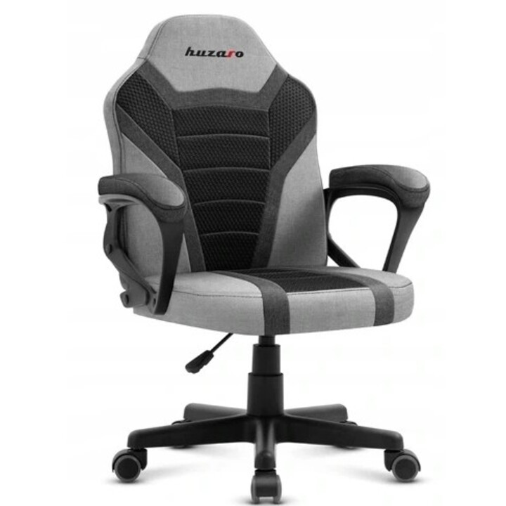 Silla gaming para niños Huzaro HZ-Ranger 1.0 Grey Mesh, gris y negro