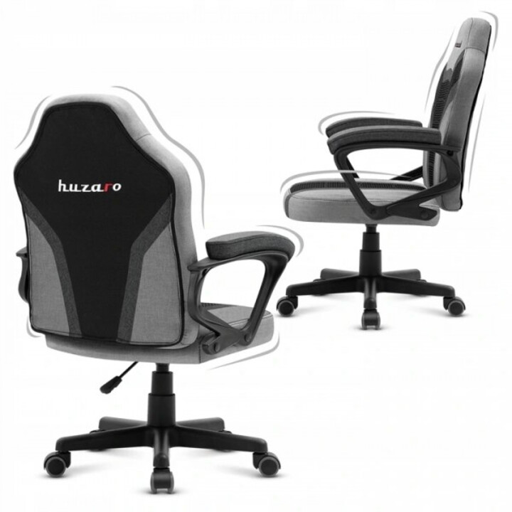 Silla gaming para niños Huzaro HZ-Ranger 1.0 Grey Mesh, gris y negro