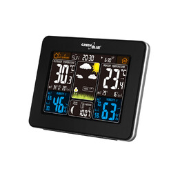 GreenBlue GB523 black weather station battery-powered