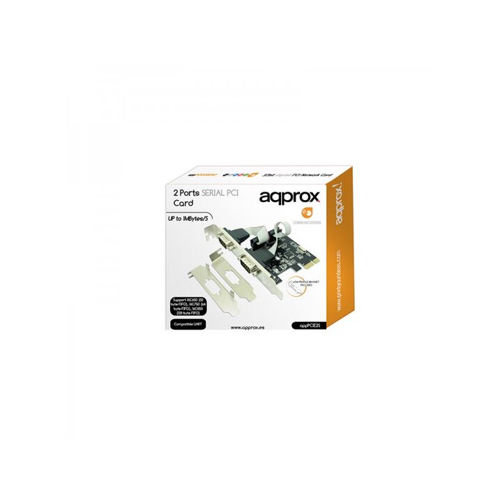 approx! APPPCIE2S scheda controller PCI-E con 2 porte seriali LP e HP