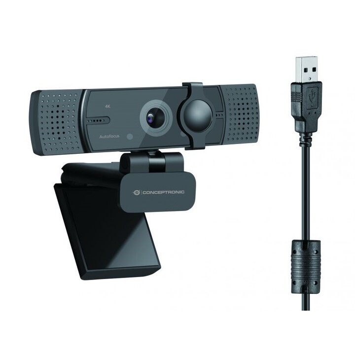 CONCEPTRONIC AMDIS08B Webcam UltraHD Conceptronique USB 4K Double Micro