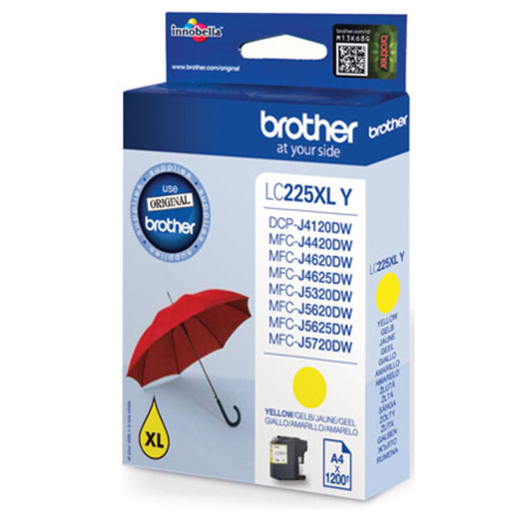 Cartucho de tinta Brother LC-225XLY 1 peça(s) original amarelo