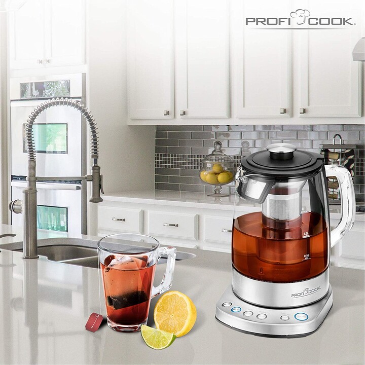 Proficook elektrischer kabelloser Glas-Wasserkocher PC-WKS 1167