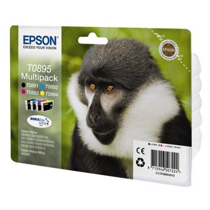 CARTRIDGE INK Epson T0895 MULTI-PACK BLACK/COLOR - MONO