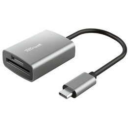 Trust Dalyx Fast lettore schede USB-C in alluminio grigio