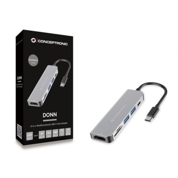 ADAPTADOR CONCEPTRONIC USB-C 6 EM 1