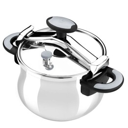 CUCINA A PRESSIONE NEW STAR BRA A185501 - Ø22CM - 4.5L - ACCIAIO INOSSIDABILE 18/10 - 3 * SISTEMI DI SICUREZZA - MANIGLIE E BAGN