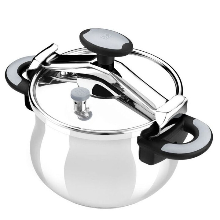 PRESSURE COOKER NEW STAR BRA A185501 - Ø22CM - 4.5L - STAINLESS STEEL 18/10 - 3 * SECURITY SYSTEMS - HANDLES AND BATHROOM POTUS