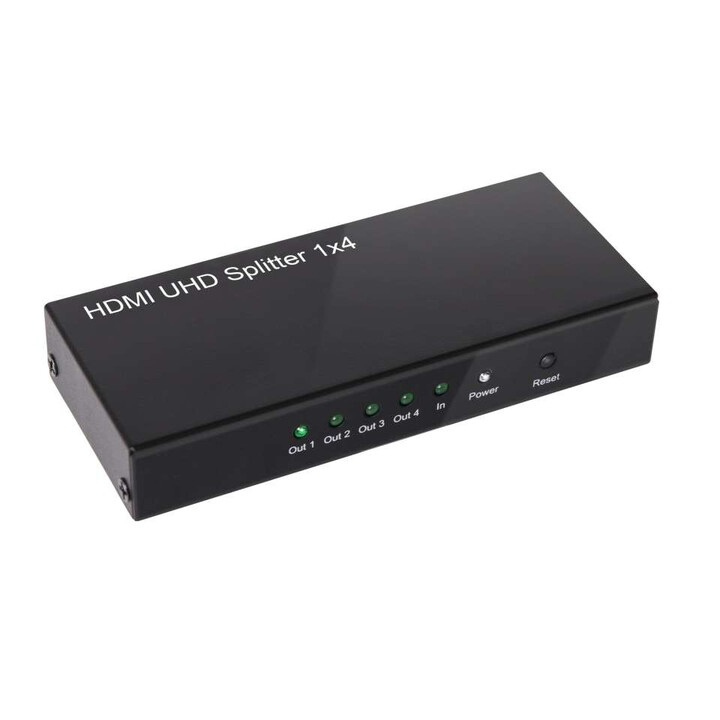 CLUB 3D HDMI™ 4K@60Hz UHD Splitter AC Power 4 ports