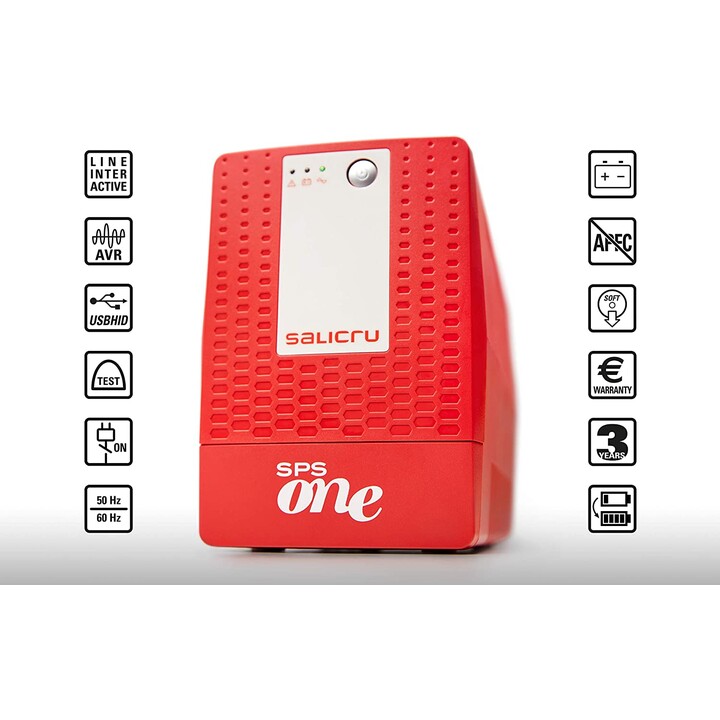 SAI Línea Interactiva Salicru SPS.1500.ONE V2/ 1500VA-900W/ 4 Salidas/ Formato Torre