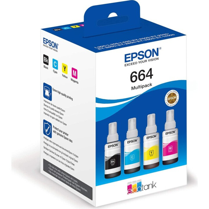 Epson C13T66464A Druckerpatrone 4 Stücke Kompatibel Schwarz , Cyan, Magenta, Gelb