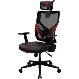 THUNDER X3 YAMA1 Schwarz ER UND ROT GITTERTER GAMER-STUHL