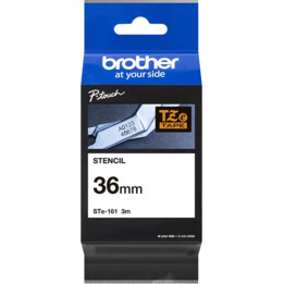 Brother Cinta de sello negra Original P-Touch (3,6 cm x 3 m) 1 rollo (STE-161)