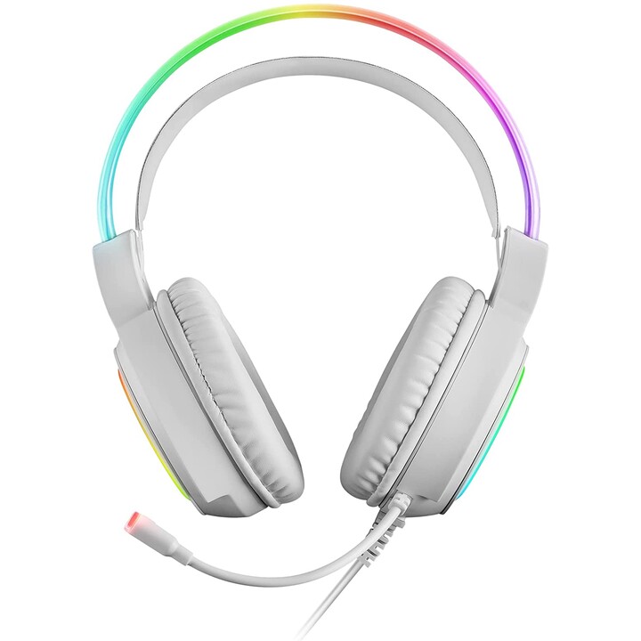 Gaming-Kopfhörer mit Mikrofon Mars Gaming MHRGB/ Klinke 3,5/ Weiß