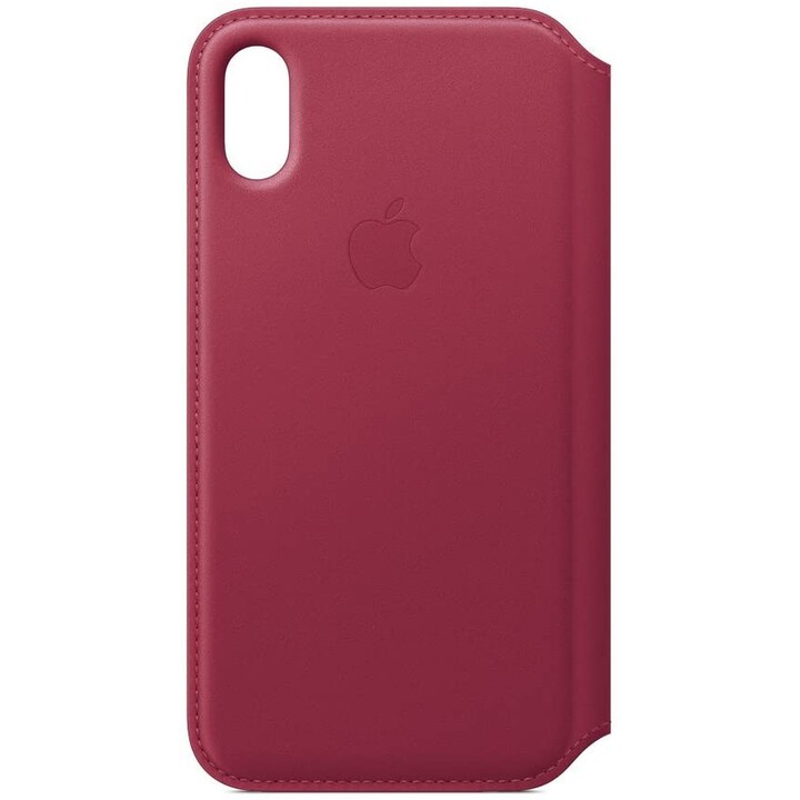 Apple MQRX2ZM/A Leather Folio Case for iPhone X/ Berry