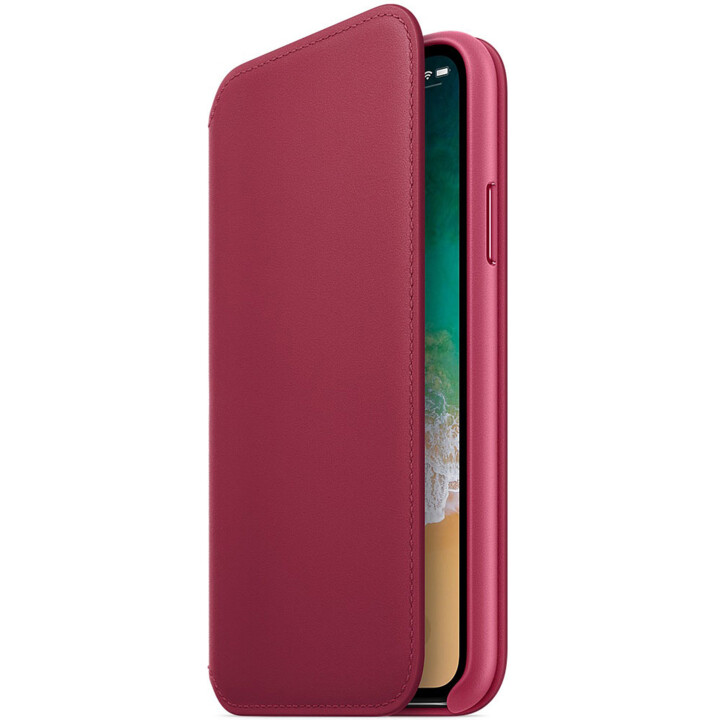 Étui folio en cuir Apple MQRX2ZM/A pour iPhone X/Baie