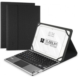 Subblim Keytab Pro Bluetooth Touchpad Keyboard Case for 10.1' Tablets/ Black