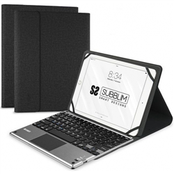 Subblim Keytab Pro Bluetooth Touchpad Keyboard Case for 10.1&#39; Tablets/ Black