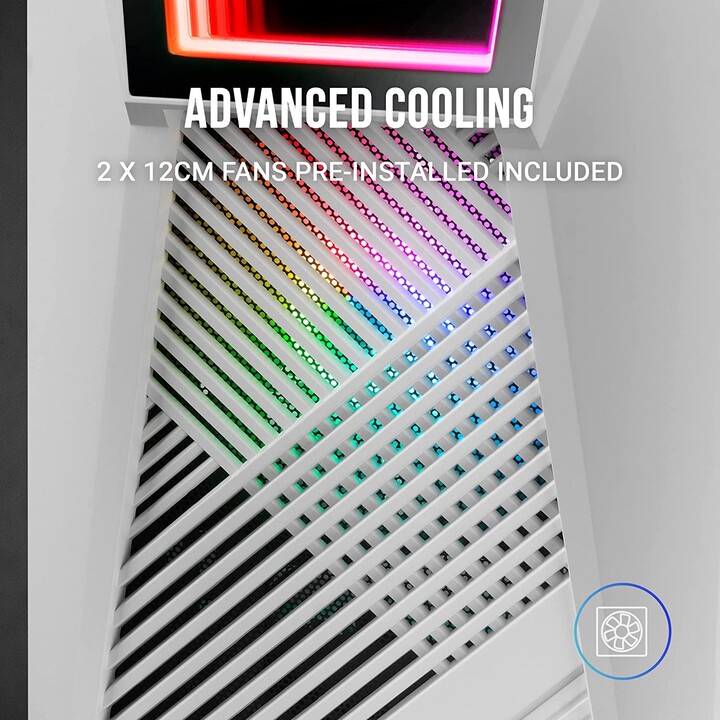Custodia da gioco Mid-Tower Mars Gaming MC777 / bianca