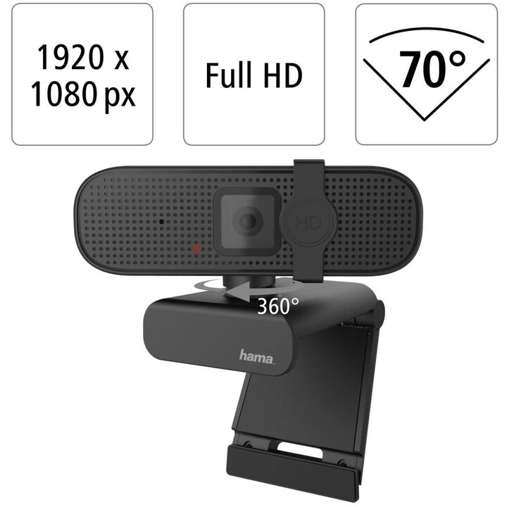 Hama C-400 webcam 2 MP 1920 x 1080 pixel USB 2.0 Nero