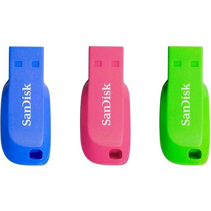 SANDISK CRUZER BLADE 16GB UNITY FLASH USB USB TYPE 2.0 BLUE, GREEN, PINK SDCZ50C-016G-B46T