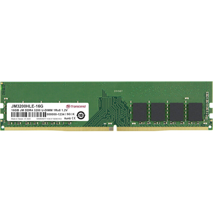 JetRam 16 Go DDR4-3200 U-DIMM 1Rx8 1,2 V