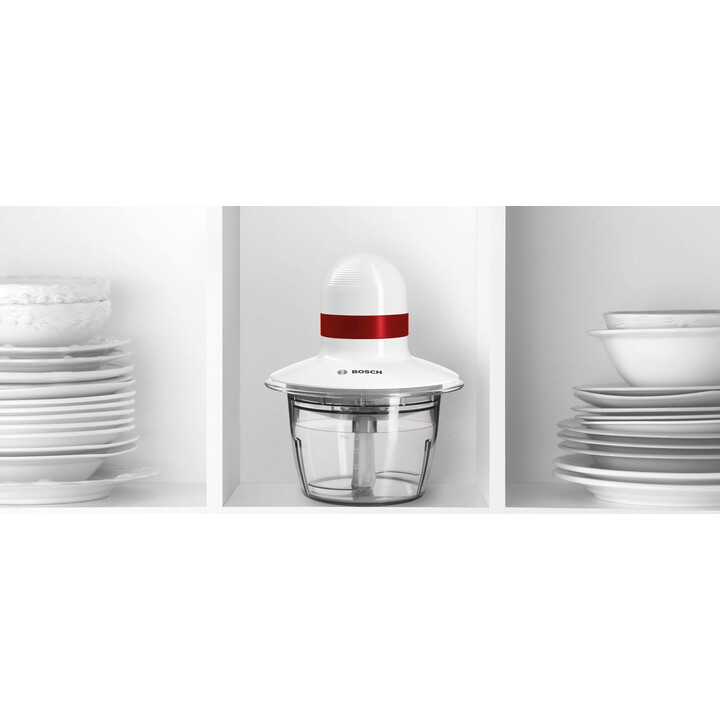 Bosch MMRP1000 electric food chopper 0.8 L 400 W Red,Transparent,White