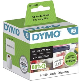 DYMO LabelWriter S0722440 große Mehrzweck-Etiketten 54 x 70 mm weiß