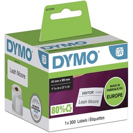 DYMO LW -Etiquetas para tarjetas de identifi cación de tamaño pequeño - 41 x 89 mm - S0722560