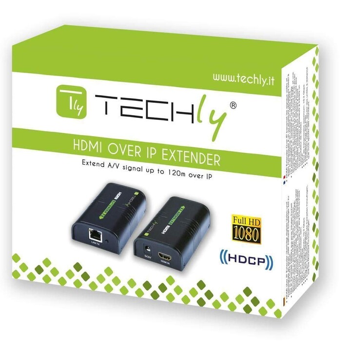 Techly IDATA EXTIP-373 Audio-/Video-Leistungsverstärker AV-Sender & -Empfänger Schwarz