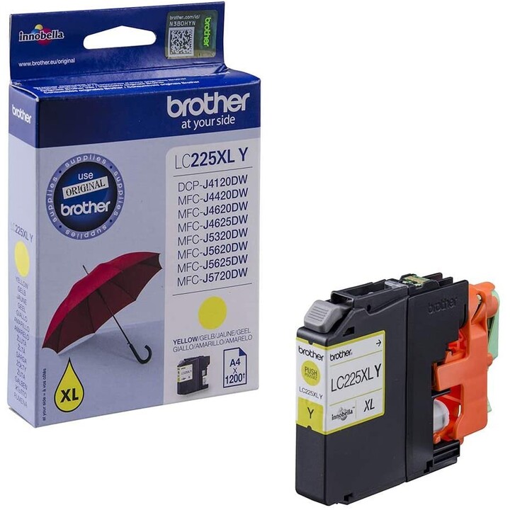 Brother LC-225XLY ink cartridge 1 pc(s) Original Yellow