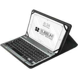 SUBBLIM Keytab Pro capa com teclado Bluetooth para tablet 9,6"/10,8" cinzenta