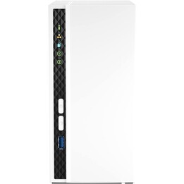 QNAP TS-233 2-bay desktop NAS enclosure with quad-core processor, 2 GB RAM (2.0 GHz), White