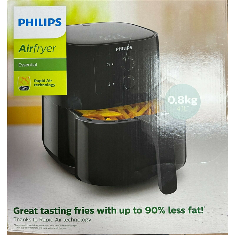 FREIDORA PHILIPS ESSENTIAL AIRFRYER 1400W NEGRA