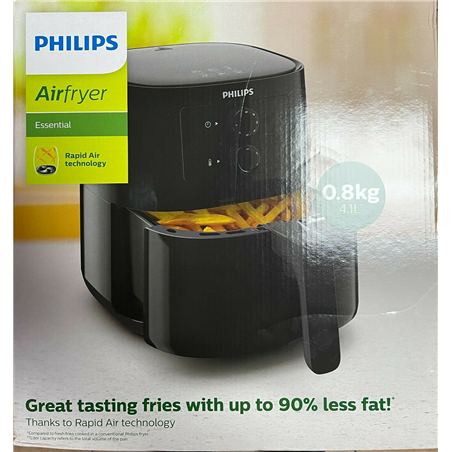 FREIDORA PHILIPS ESSENTIAL AIRFRYER 1400W NEGRA
