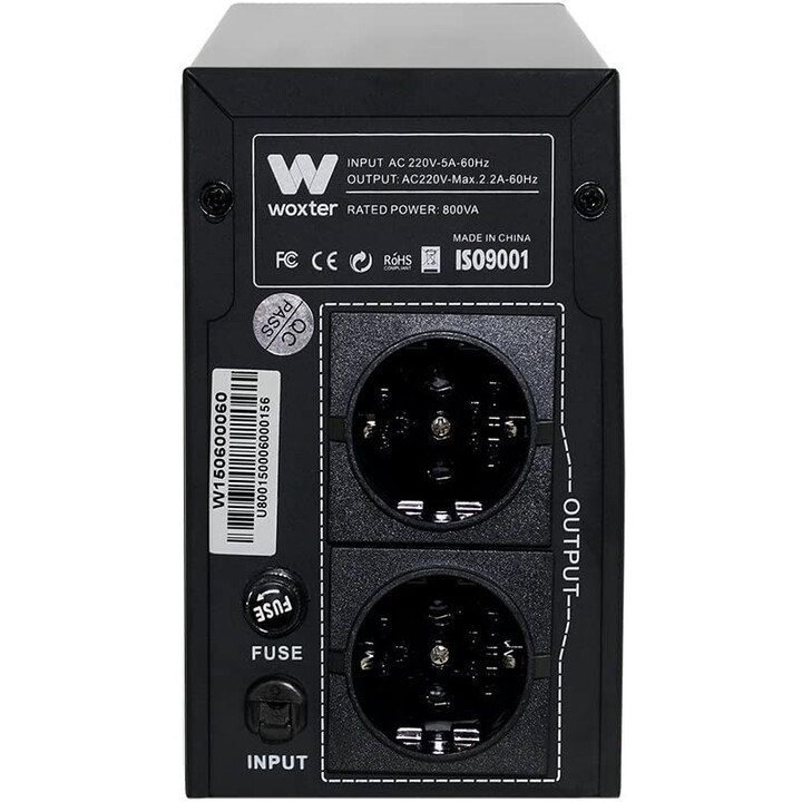UPS Line Interativo Woxter UPS 800 VA/ 800VA-480W/ 2 Saídas/ Formato Torre