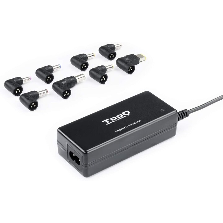 Chargeur d'ordinateur portable TooQ TQLC-65BS02AT / 65W / automatique / 8 connecteurs / tension 18,5-20V