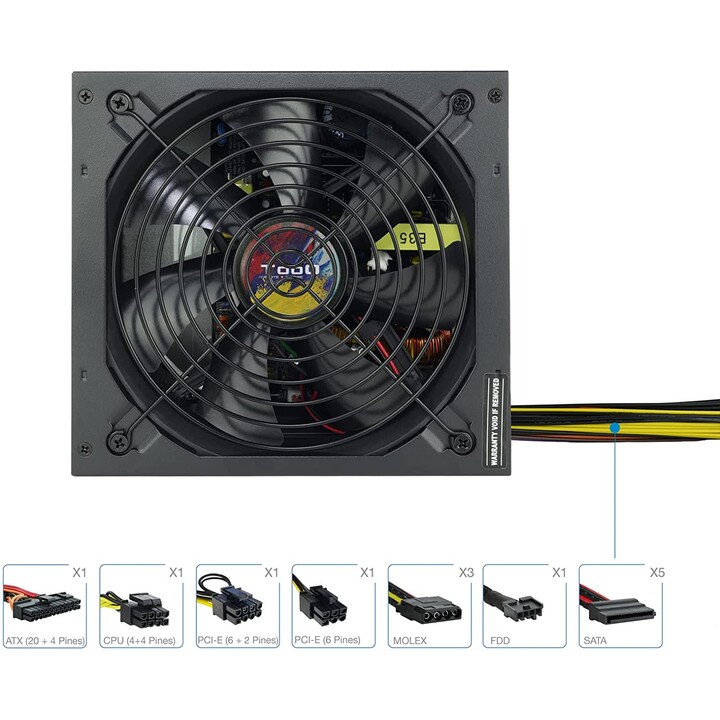 Fuente de Alimentación Tooq TQAPOLO-700SP/ 700W/ Ventilador 14cm