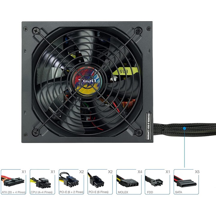 Tooq TQAPOLO-750SP Power Supply/ 750W/ 14cm Fan