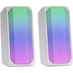 Altavoces con Bluetooth Mars Gaming MSRGBW/ 15W/ 2.0/ Blancos